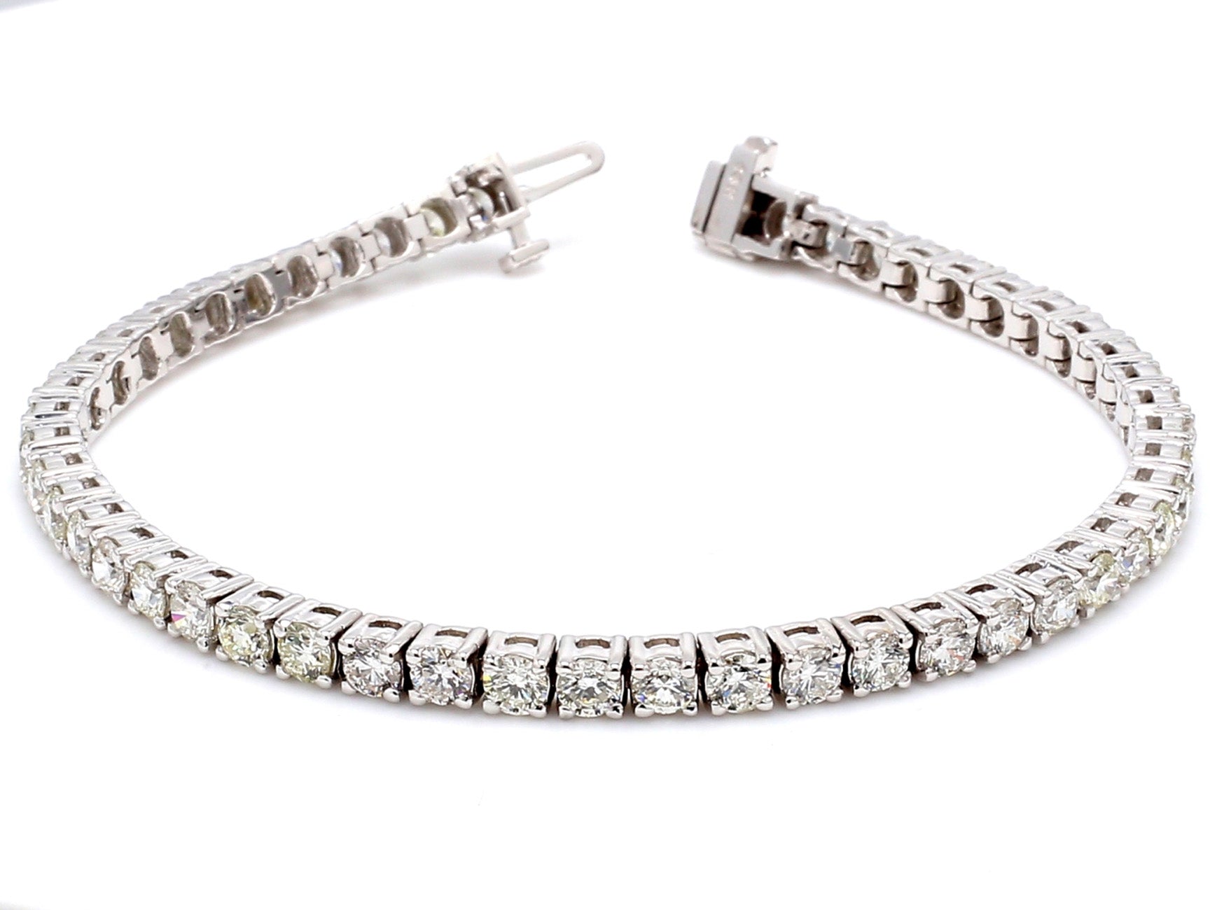 6.50 CTW Round 14 K White Gold Tennis Bracelet