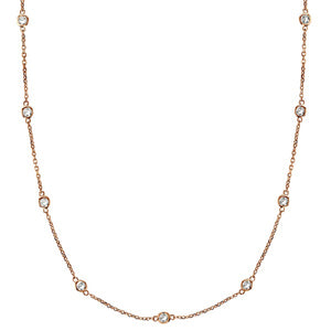 1.31 CTW Round 18 K Rose Gold (Other) Necklace