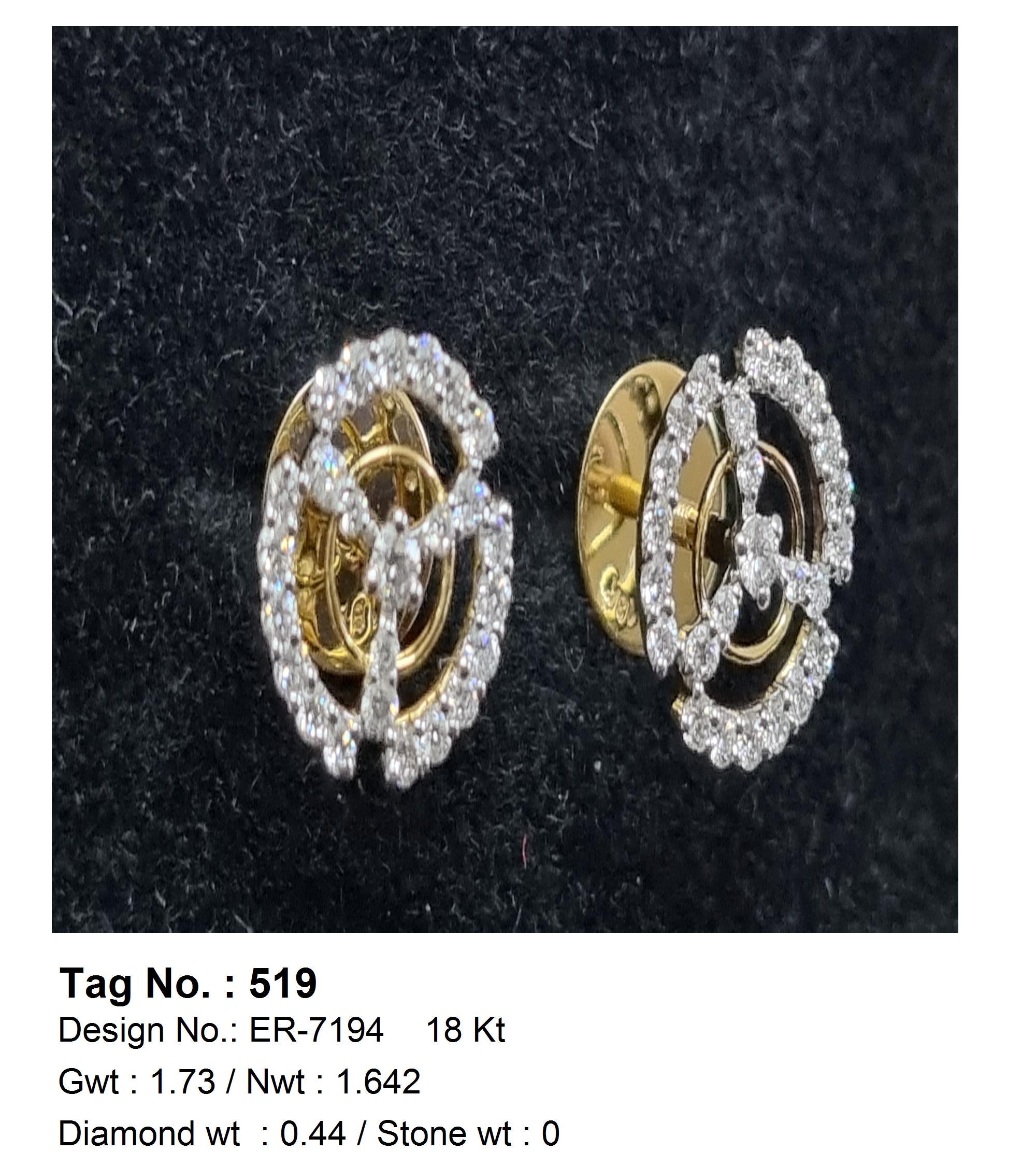 0.44 CTW 18 K Yellow Gold (Other) Earrings