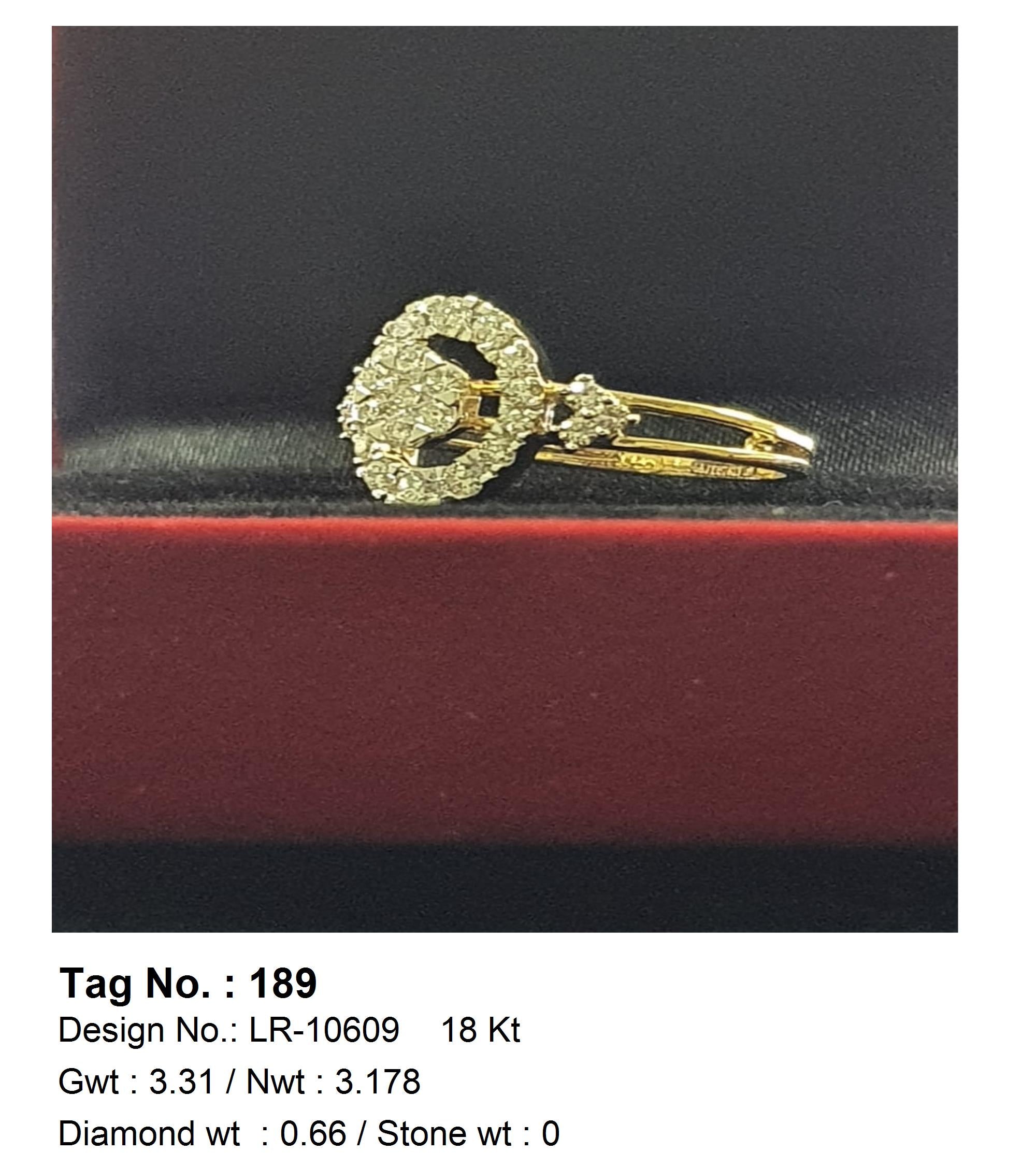 0.66 CTW 18 K Yellow Gold Women S Fashion Ring