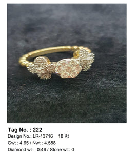 0.46 CTW 18 K Yellow Gold Women S Fashion Ring