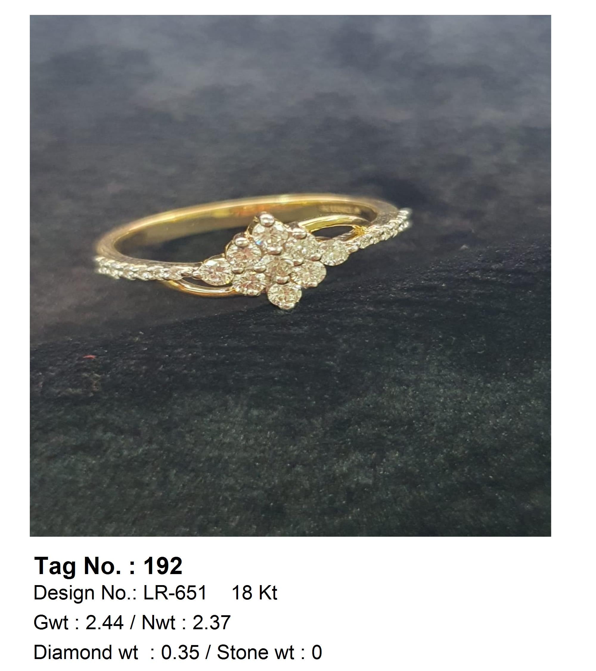 0.35 CTW 18 K Yellow Gold Women S Fashion Ring