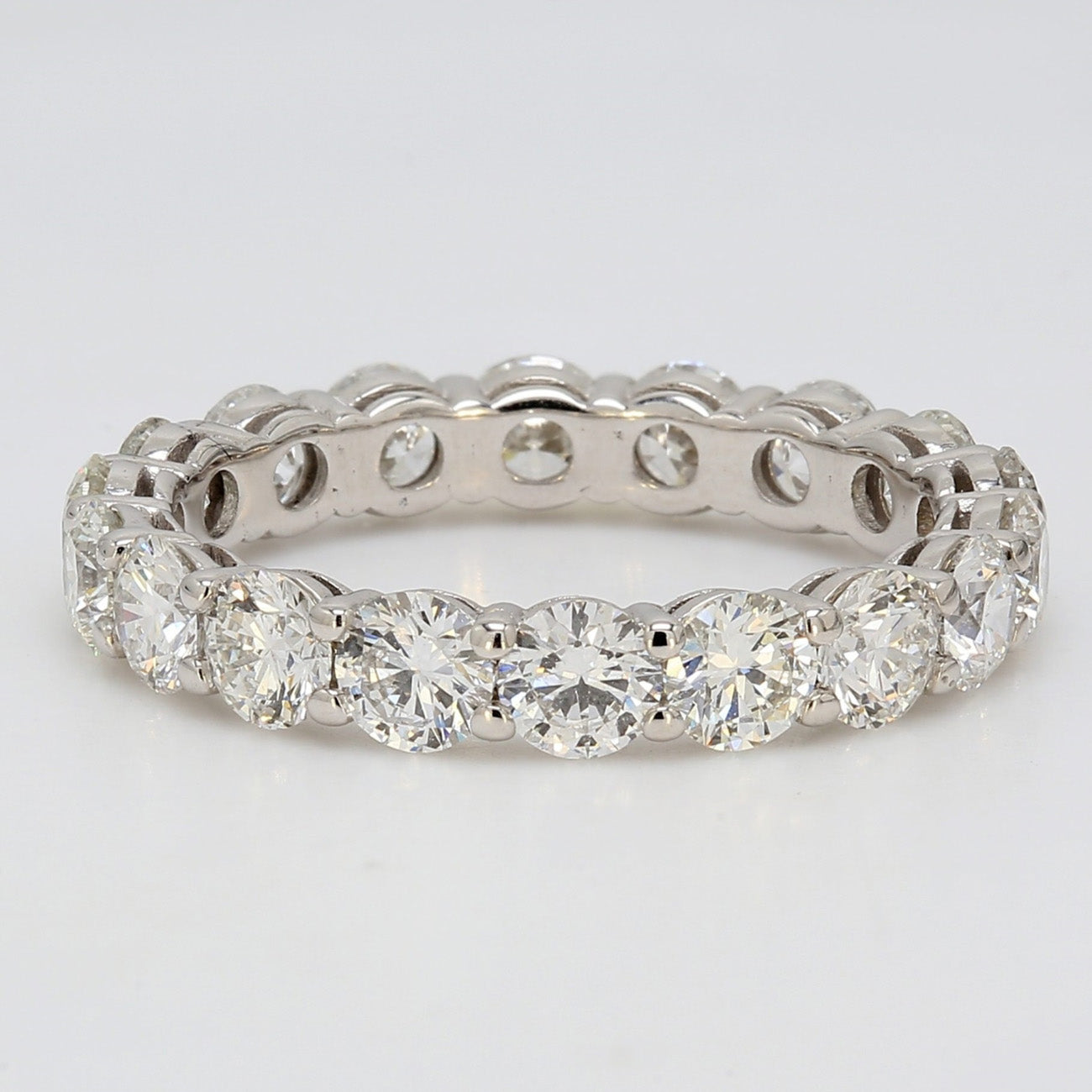 3.46 CTW Round 14 K White Gold Eternity Wedding Band