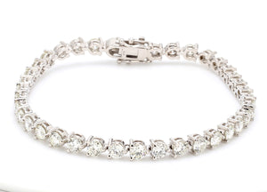 7.53 CTW Round 14 K White Gold Tennis Bracelet