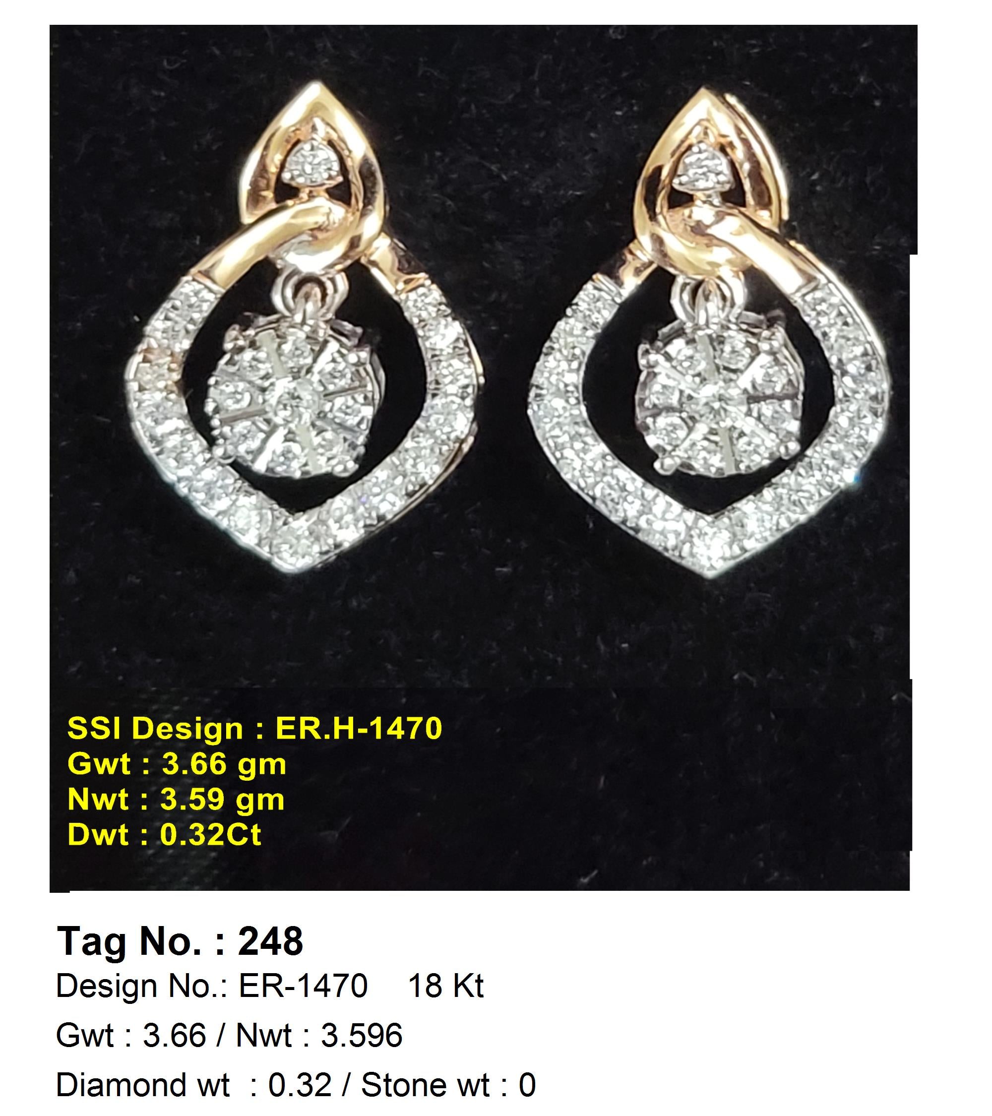 0.32 CTW 18 K Yellow Gold (Other) Earrings