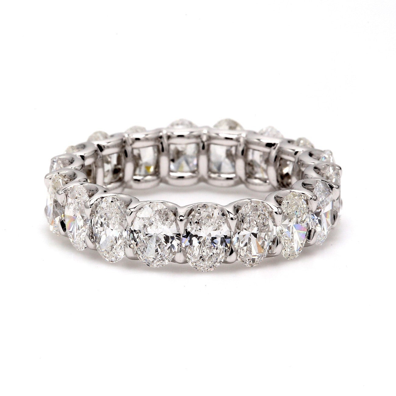 3.81 CTW Oval Platinum Eternity Wedding Band