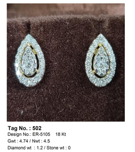 1.20 CTW 18 K Yellow Gold (Other) Earrings