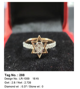 0.37 CTW 18 K Yellow Gold Women S Fashion Ring