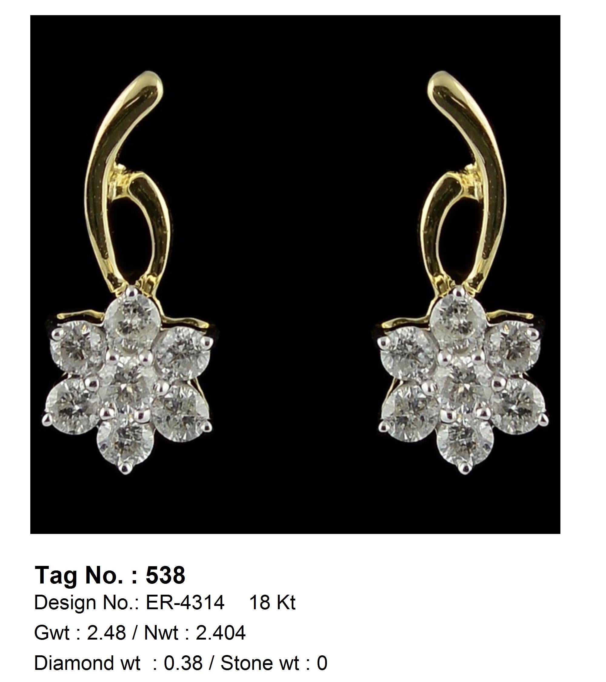 0.38 CTW 18 K Yellow Gold (Other) Earrings