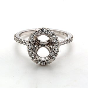 0.41 CTW Round 14 K White Gold Halo Engagement Ring