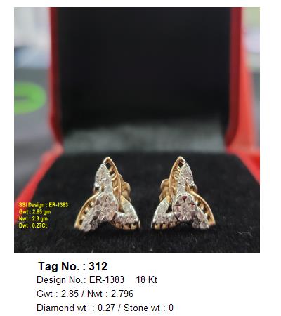 0.27 CTW 18 K Yellow Gold (Other) Earrings