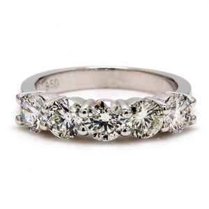 2.10 CTW Round Platinum Diamond Wedding Band