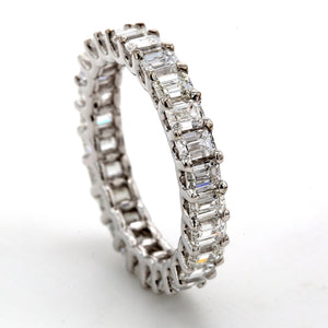 5.89 CTW Emerald Platinum Eternity Wedding Band