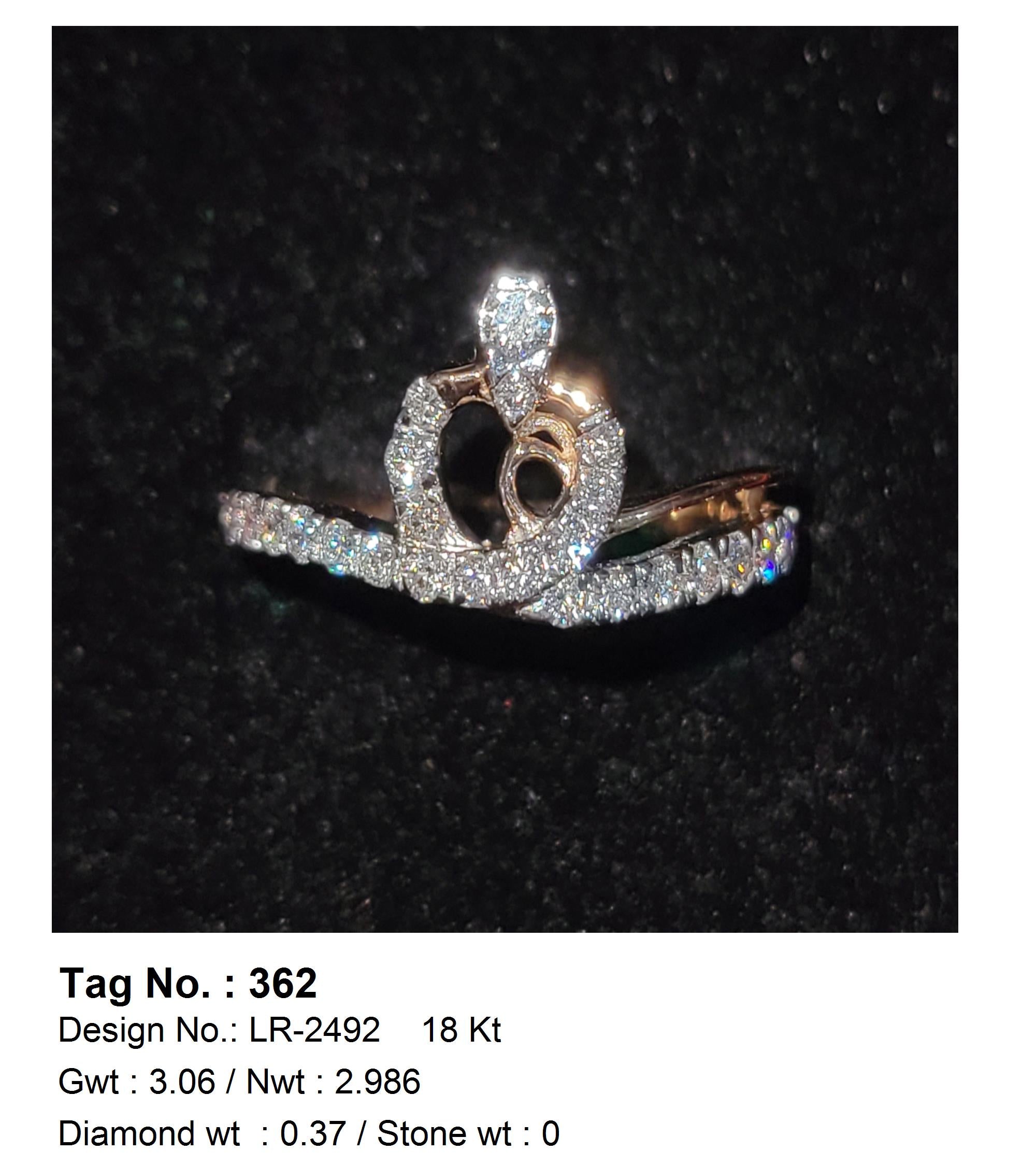 0.37 CTW 18 K Yellow Gold Women S Fashion Ring