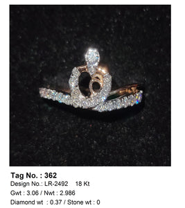 0.37 CTW 18 K Yellow Gold Women S Fashion Ring