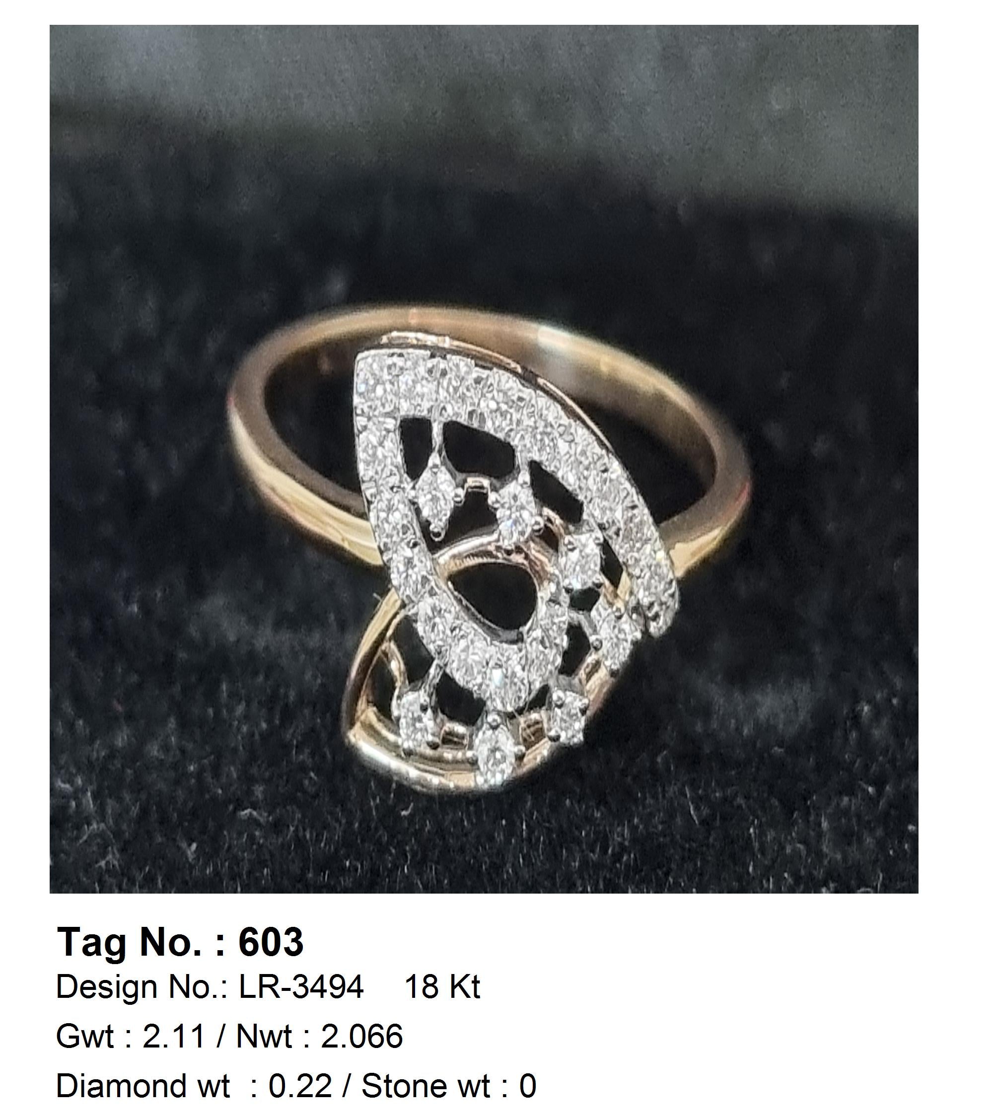0.22 CTW 18 K Rose Gold (Other) Engagement Ring