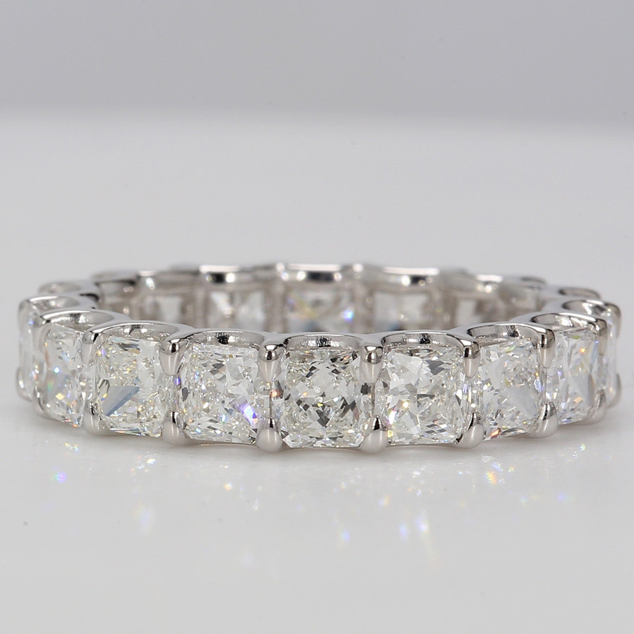 4.46 CTW Radiant Platinum Eternity Wedding Band