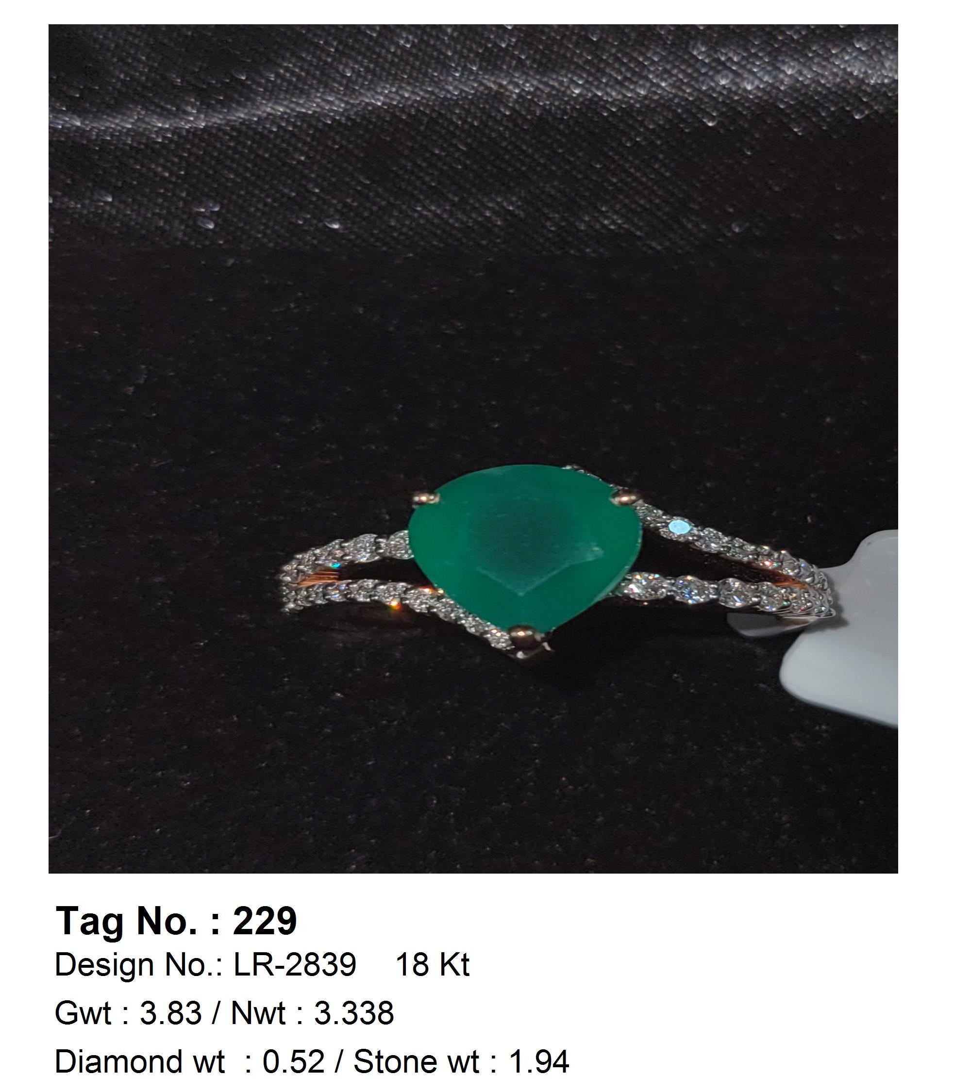 0.52 CTW 18 K Yellow Gold Women S Fashion Ring