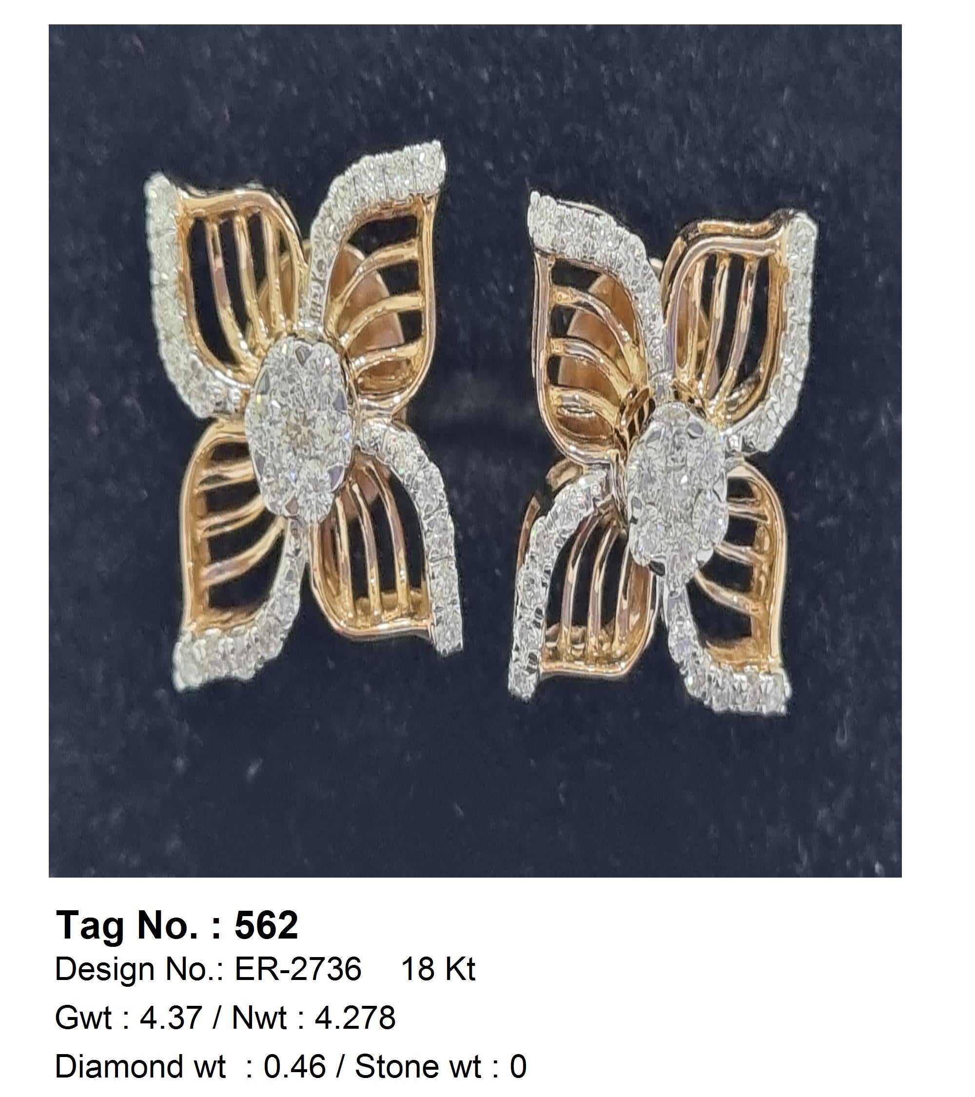 0.46 CTW 18 K Yellow Gold (Other) Earrings