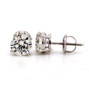 1.81 CTW Round 14 K White Gold Earring Studs