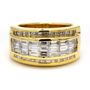 2.75 CTW 18 K Yellow Gold Diamond Wedding Band