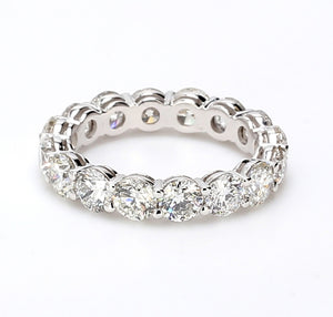 4.69 CTW Round 14 K White Gold Eternity Wedding Band