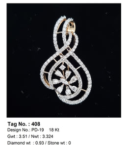 0.93 CTW 18 K Yellow Gold Pendant