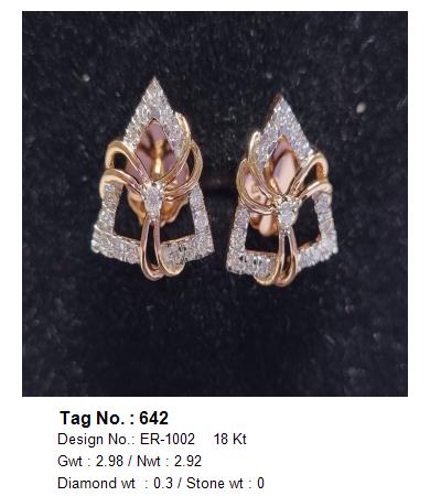 0.30 CTW 18 K Rose Gold Earring Studs