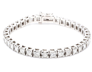 10.93 CTW Princess Platinum Tennis Bracelet