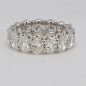 7.54 CTW Oval Platinum Eternity Wedding Band