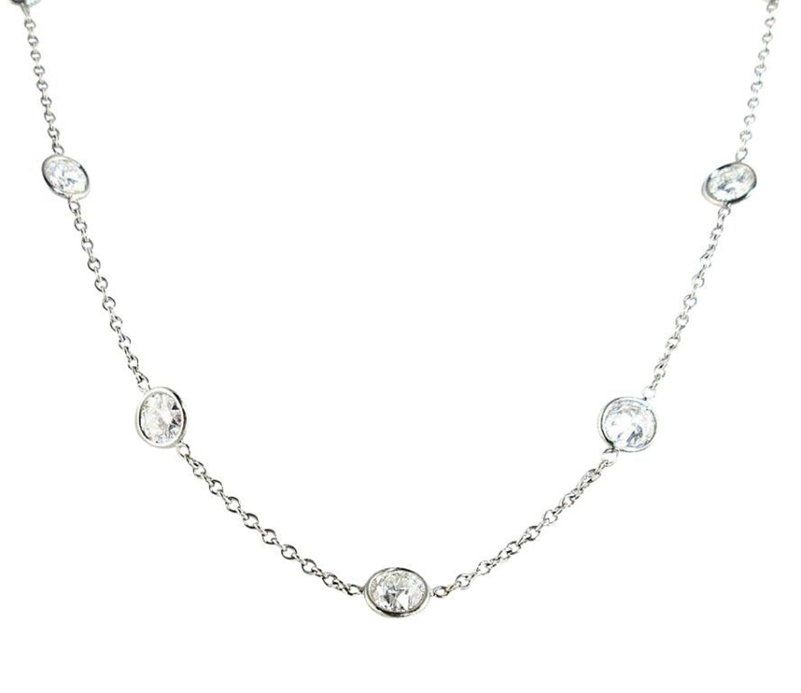 2.38 CTW Round 14 K White Gold (Other) Necklace