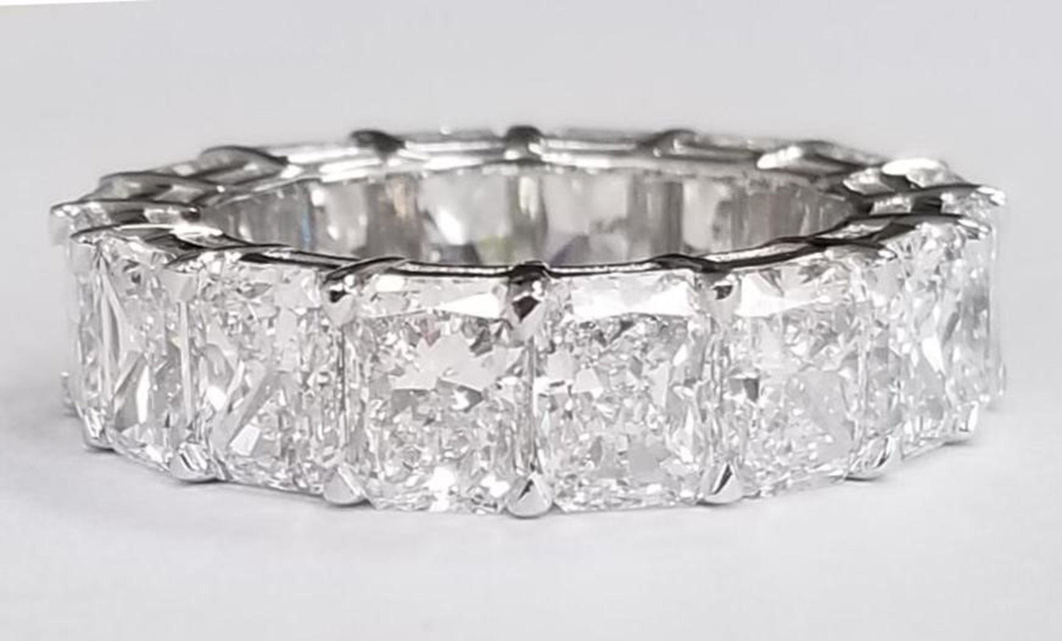 9.00 CTW Radiant Platinum Eternity Wedding Band