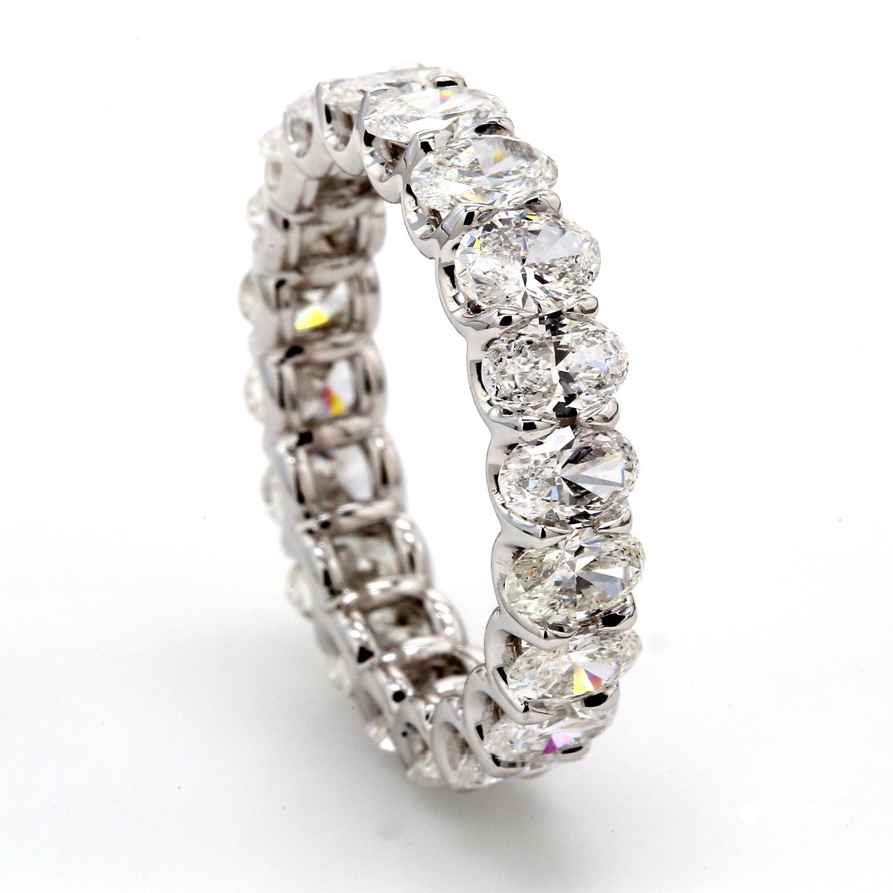 4.25 CTW Oval Platinum Eternity Wedding Band