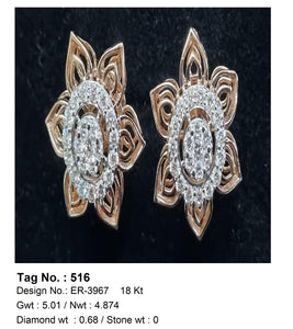 0.68 CTW 18 K Yellow Gold (Other) Earrings