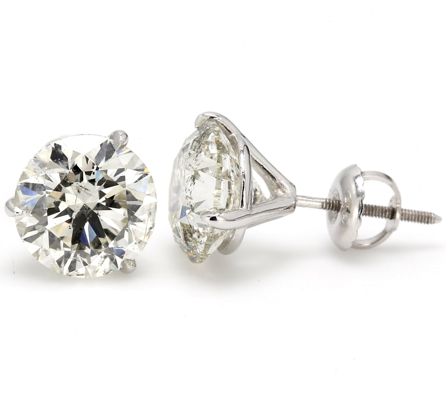 1.48 CTW Round 14 K White Gold Earring Studs