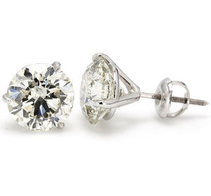 1.48 CTW Round 14 K White Gold Earring Studs