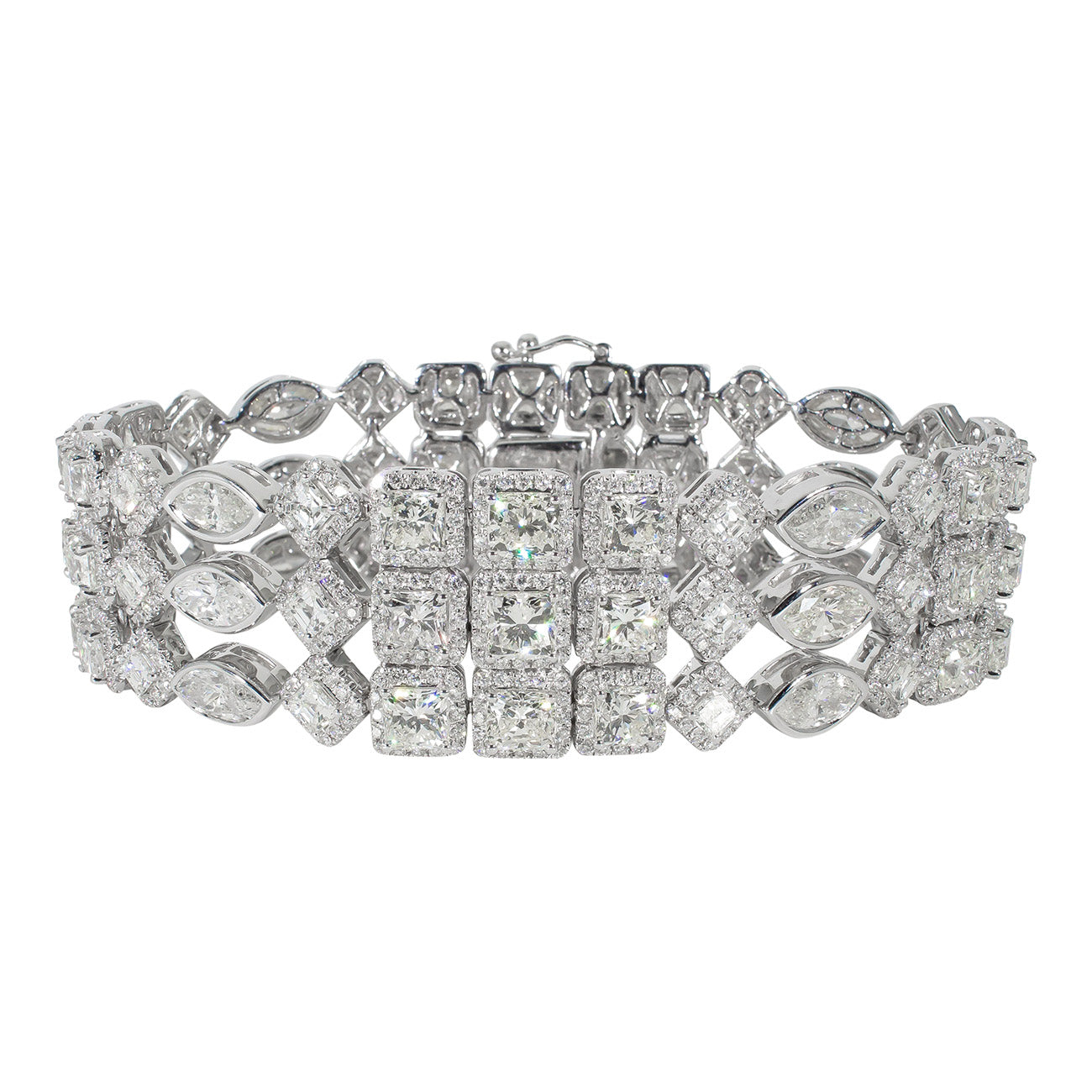 30.56 CTW 18 K White Gold (Other) Bracelet