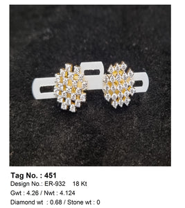 0.68 CTW 18 K Yellow Gold (Other) Earrings