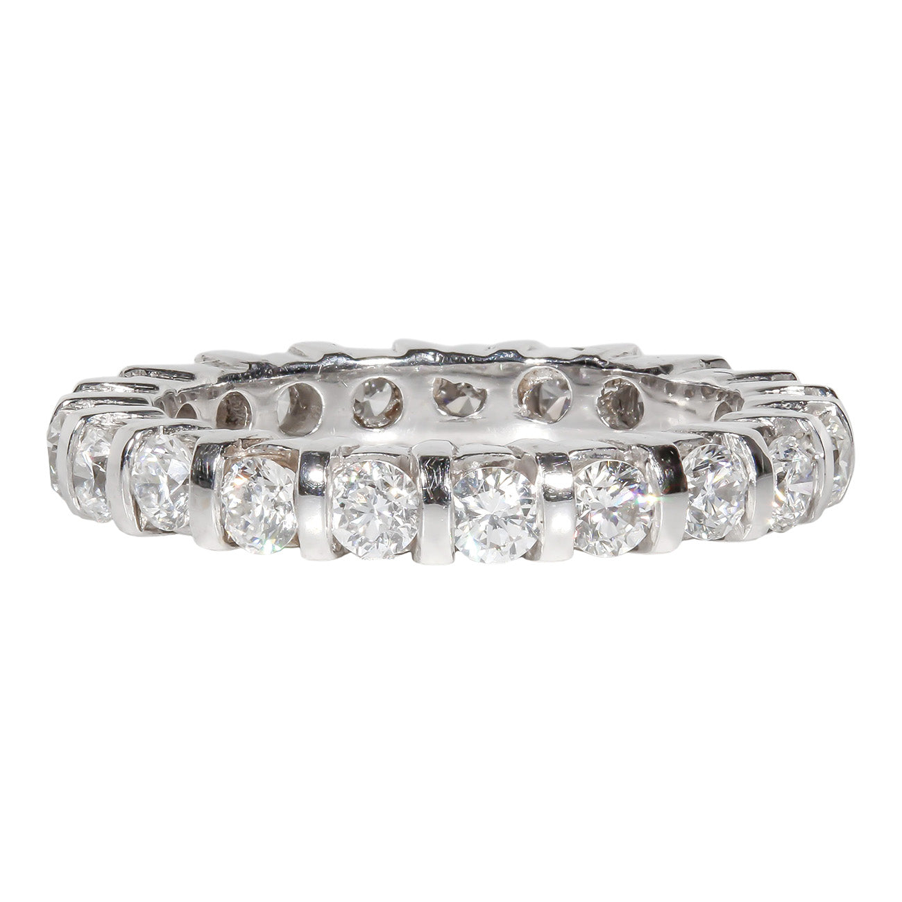 1.75 CTW Round 14 K White Gold Eternity Wedding Band