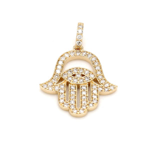 0.61 CTW Round 14 K Yellow Gold Pendant