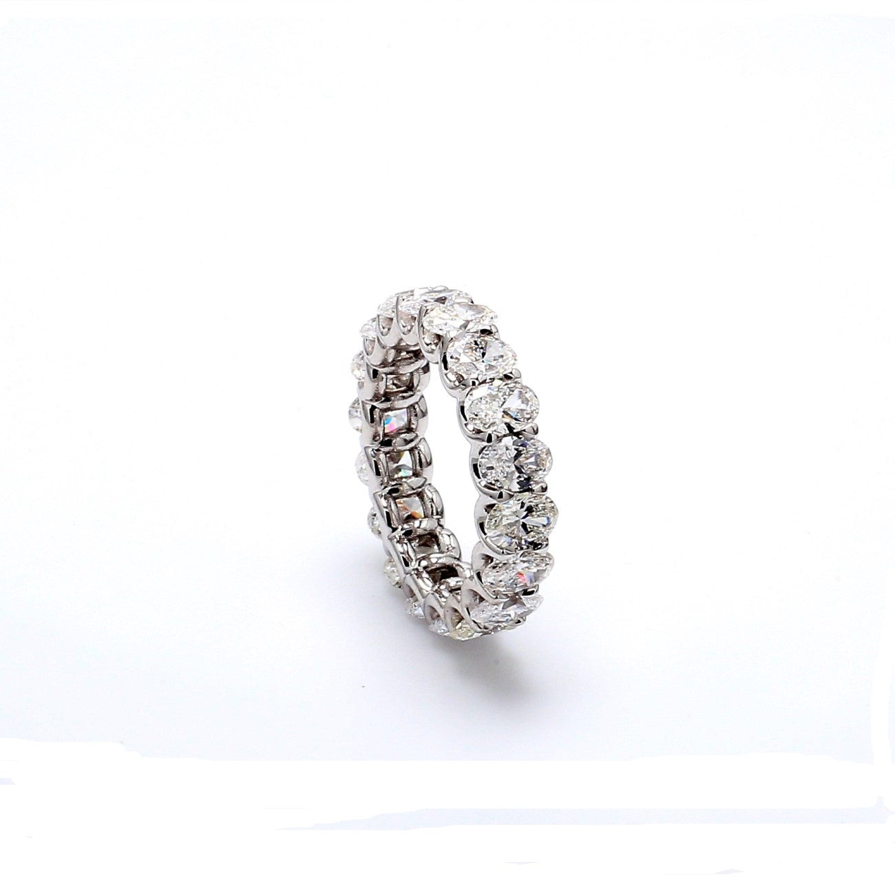 4.72 CTW Oval 14 K White Gold Eternity Wedding Band