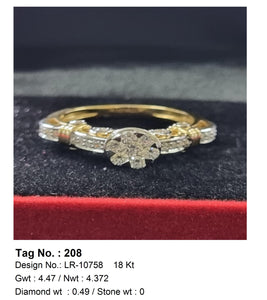 0.49 CTW 18 K Yellow Gold Women S Fashion Ring