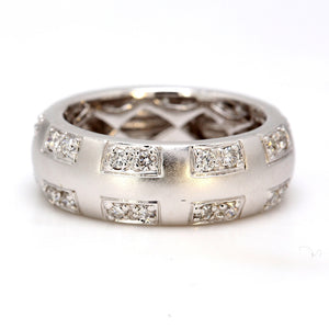 0.75 CTW Round 14 K White Gold Eternity Wedding Band