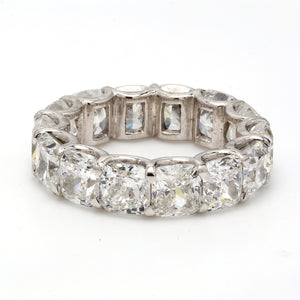 9.94 CTW Cushion Platinum Eternity Wedding Band