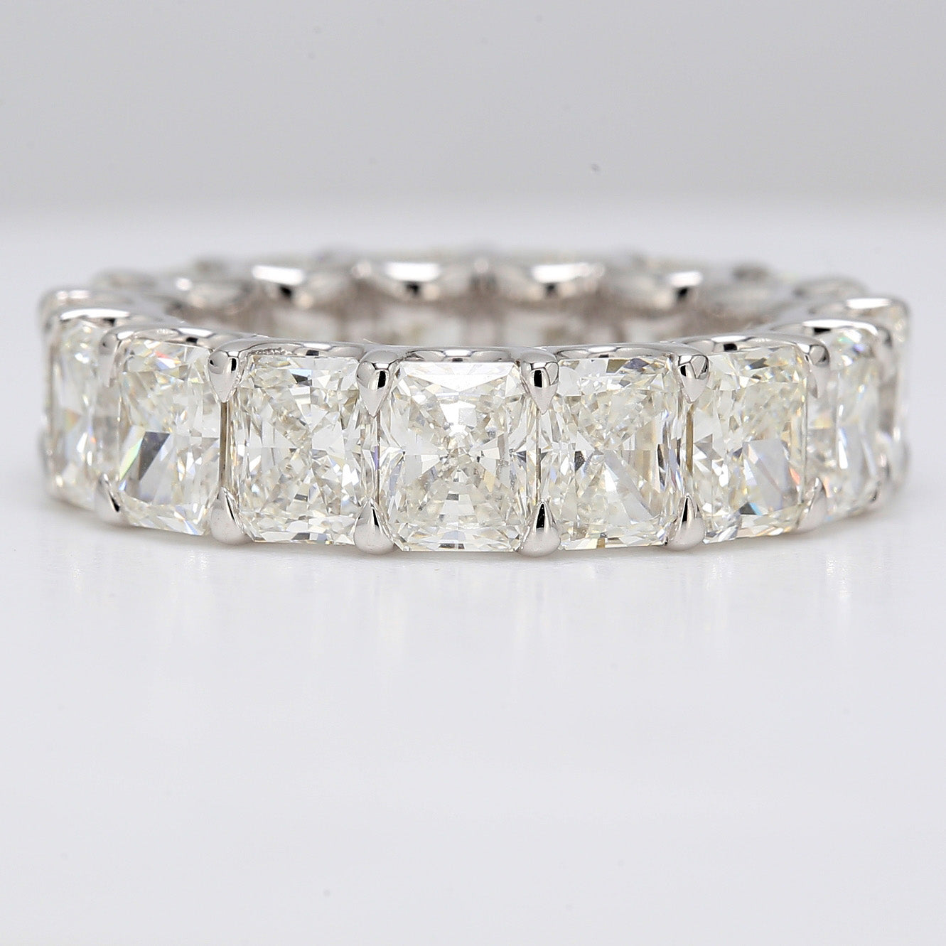 12.78 CTW Radiant Platinum Eternity Wedding Band