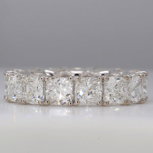 7.96 CTW Cushion Platinum Eternity Wedding Band