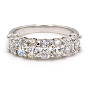 2.14 CTW Oval Platinum Diamond Wedding Band