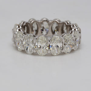 7.62 CTW Oval Platinum Eternity Wedding Band