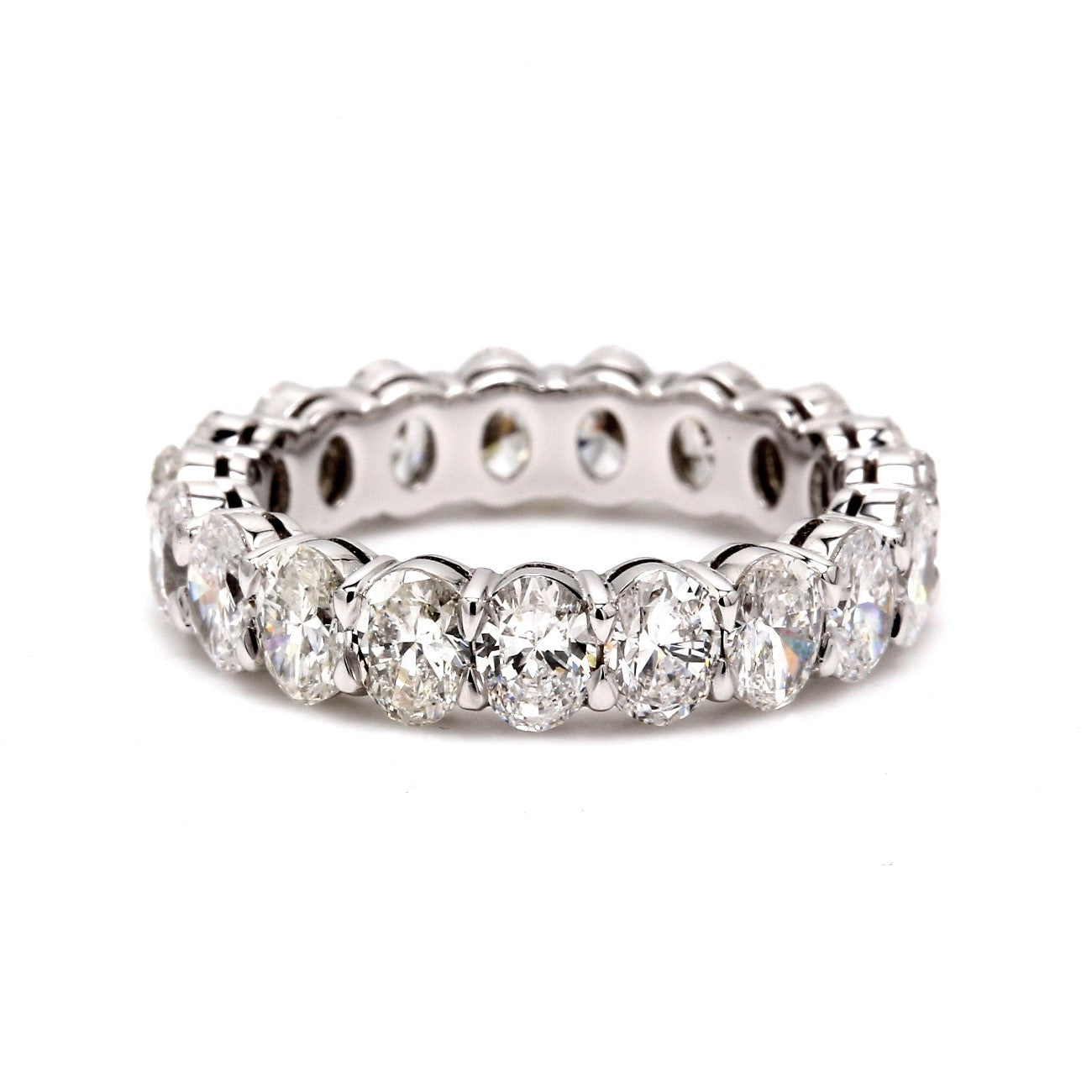 3.63 CTW Oval Platinum Eternity Wedding Band