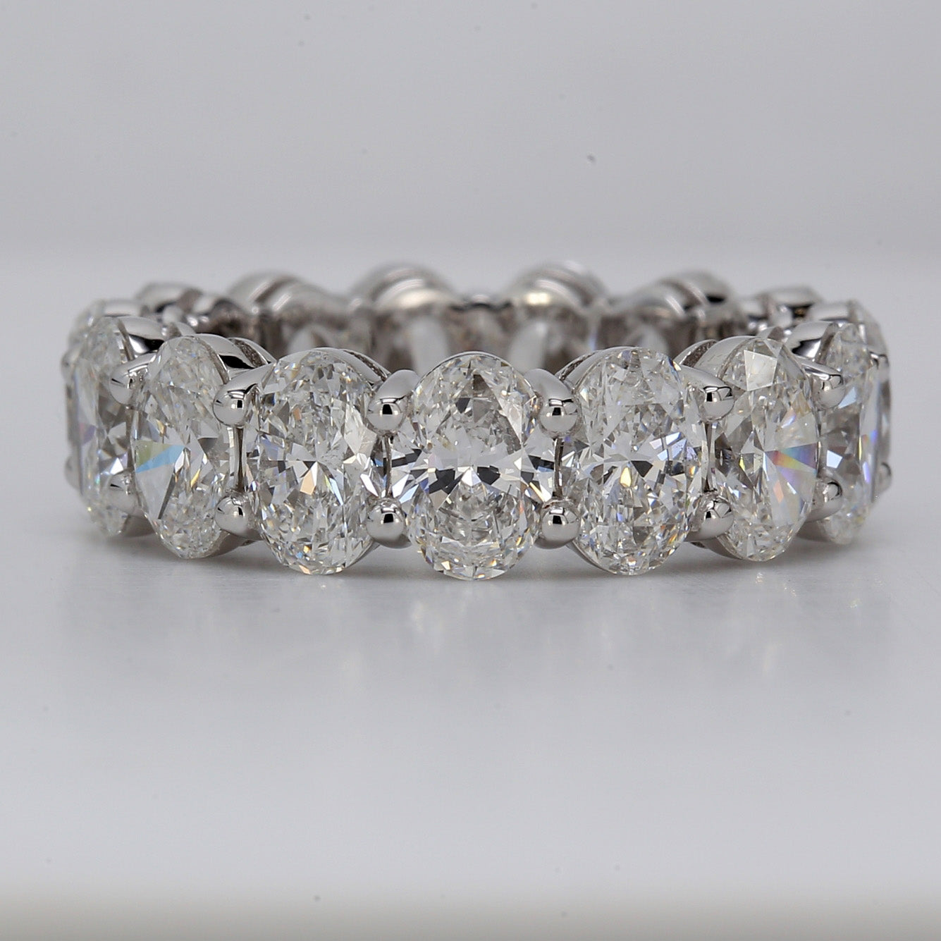 7.71 CTW Oval Platinum Eternity Wedding Band